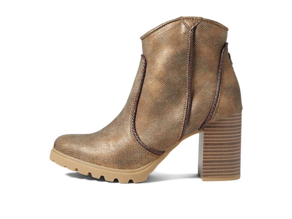 NEW BLOWFISH women's waylon fashion boots in bronze roller reptile mocca dyecut